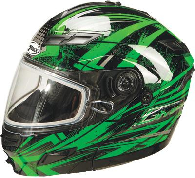 G-Max - G-Max GM54S Highmark Snow Helmet - G2544223 TC-3 - Black/Green/Silver - X-Small