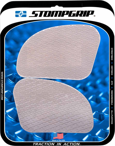 Stompgrip - Stompgrip Icon Profile Vintage Highboy Tank Grips - Clear - 50-14-0008C