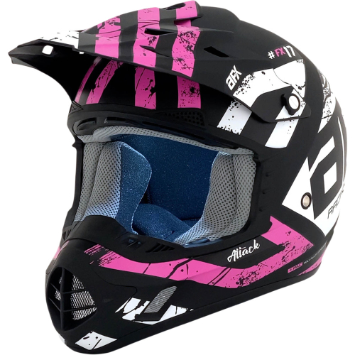 AFX - AFX FX-17 Attack Helmet - 0110-7171 - Matte Black/Fuchsia - 2XL