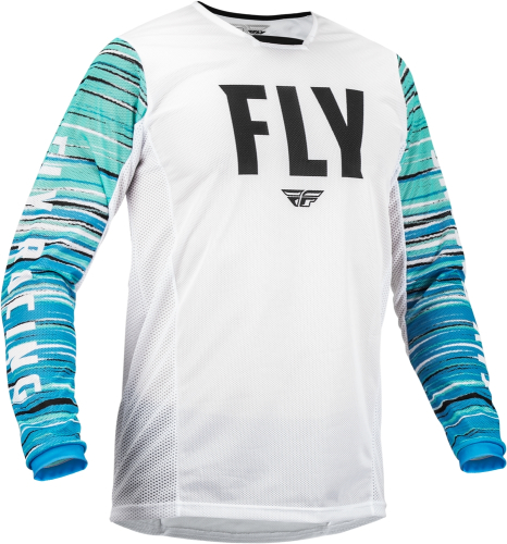 Fly Racing - Fly Racing Kinetic Mesh Jersey - 376-317L - White/Blue/Mint - Large