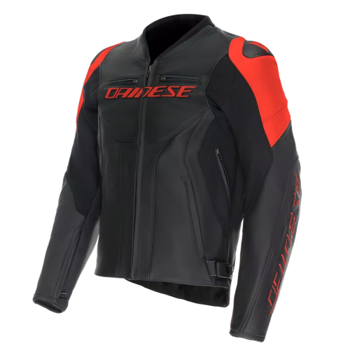 Dainese - Dainese Racing 5 Leather Jacket - 2015300031-P75-52 - Black/Black/Red Fluorescent - 52