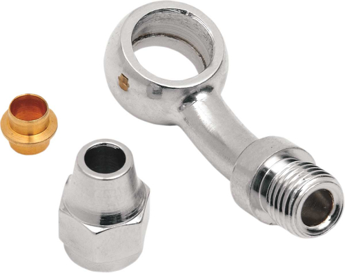 Drag Specialties - Drag Specialties Universal Chrome 35deg. Banjo Fitting - 7/16in. - 353