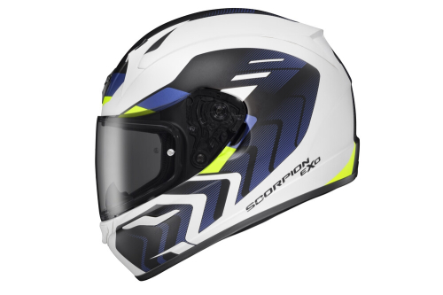 Scorpion - Scorpion EXO-R320 Alchemy Helmet - 32-4026 - White/Blue/Hi-Viz - Large