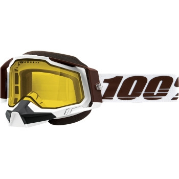 100% - 100% Racecraft 2 Snow Goggles - 50011-00005 - Snowbird / Yellow Lens - OSFA