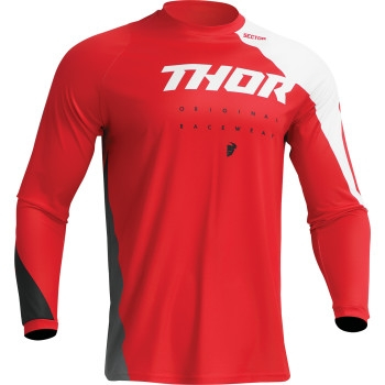 Thor - Thor Sector Edge Youth Jersey - 2912-2249 - Red/White - Large