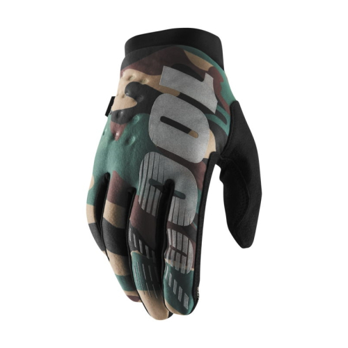100% - 100% Brisker Cold-Weather Gloves - 10003-00007 - Camo/Black - Large