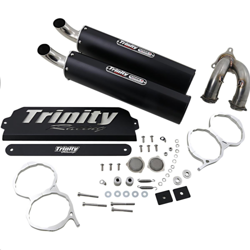 Trinity Racing - Trinity Racing Stage 5 Dual Slip-On - Black - TR-4173S-BK