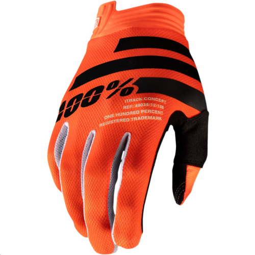 100% - 100% I-Track Gloves - 10015-260-10 - Orange/Black - Small