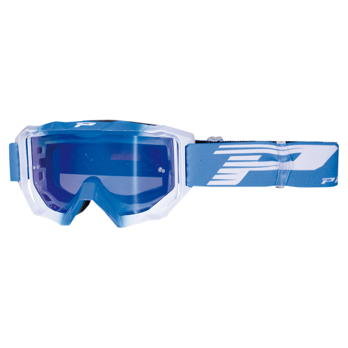 Pro Grip - Pro Grip 3204 MX Venom Goggles - PZ3200AZBIFL - Light Blue/White / Mirrored Lens - OSFM