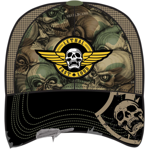Lethal Threat - Lethal Threat Army Skull Hat - HT82017 - Camo - OSFM
