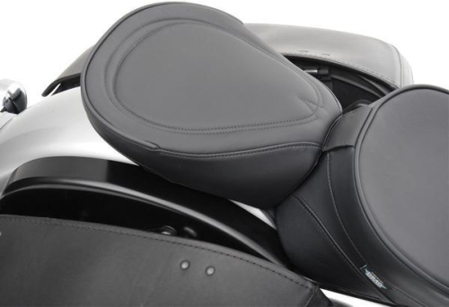 Drag Specialties - Drag Specialties Solo Rear/Pillion Seat - Wide - Black Pinstripe - 0801-0517