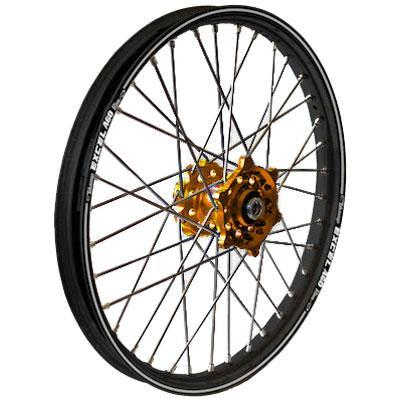 Dubya - Dubya MX Front Wheel with Excel Takasago Rim - 1.60x21 - Gold Hub/Black Rim - 56-3169GB