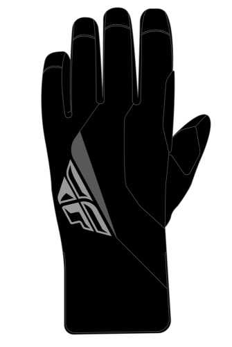 Fly Racing - Fly Racing Title Long Gloves - 371-06103X - Black - 3XL