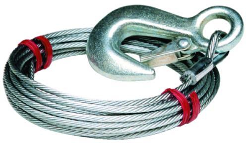 Tie Down Engineering - Tie Down Engineering Winch Cable With Galvanized Latch Hook - 7/32in. x 25ft. - 59395