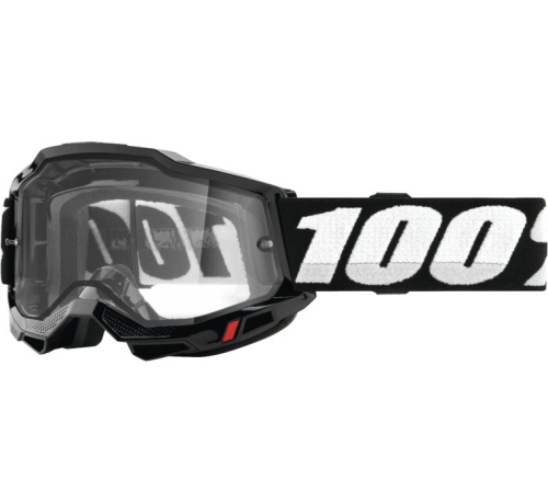100% - 100% Accuri 2 Enduro Goggles with Dual Lens - 50015-00001 - Black / Clear Lens - OSFM