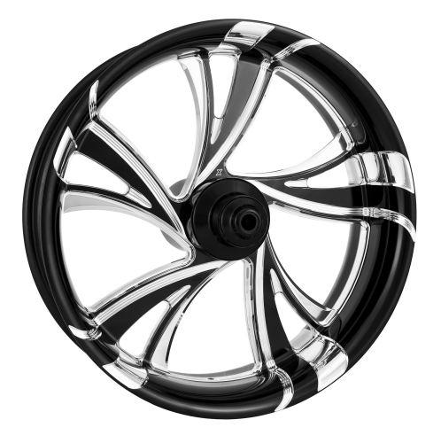 Xtreme Machine - Xtreme Machine Cruise Single Disc Front Wheel - 21x3.5 - Black Cut Xquisite - 1223-7106R-XCRAJ-BMP