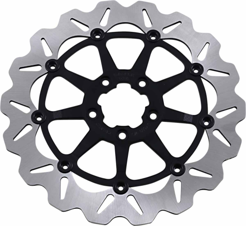 Galfer Brakes - Galfer Brakes Front Brake Wave Rotor - 12.5in. - Full Floating with Black Aluminum Carrier - DF680CWS-B