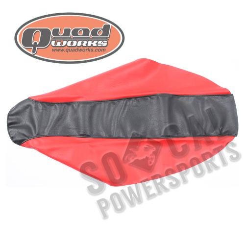 Quad Works - Quad Works Cycle Works Seat Cover - Red/Black - 35-11504-21