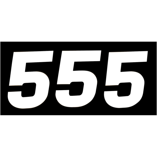 N-Style - N-Style SX Pros Stick-On Number - 6.5in. - No.5 - White - NSX-5W