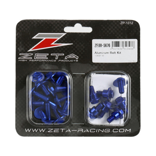 ZETA - ZETA Aluminum Body Bolt Kit - Blue - ZE88-5676