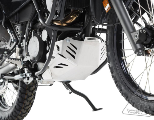 SW-MOTECH - SW-MOTECH Aluminum Skid Plate Engine Guard for Kawasaki KLR650 - Silver - MSS.08.469.10001/S