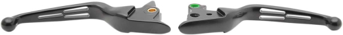 Drag Specialties - Drag Specialties Slotted Wide Blade Lever Set - Matte Black - 0610-1685