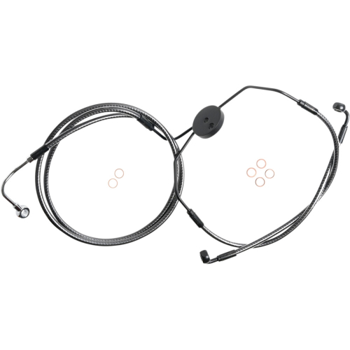 Magnum - Magnum Karbonfibr Designer Series ABS Front Lower Brake Line Kit - 10mm. 35deg. Banjo - 13in. - 77010