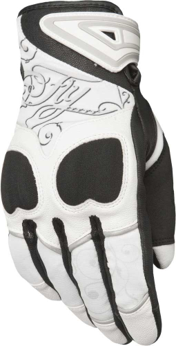 Fly Racing - Fly Racing Venus Womens Gloves - #5884 476-6122~5 - White/Black - X-Large