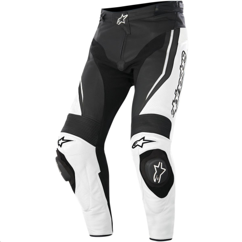 Alpinestars - Alpinestars Track Leather Pants - 3129015-12-46 - Black/White - 30