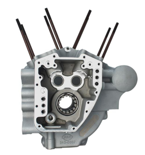 S&S Cycle - S&S Cycle Super Stock T2 Engine Case - Stock Bore - Silver Powder-Coat - 3100881