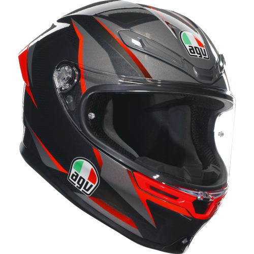 AGV - AGV K6 S Slashcut Helmet - 2118395002014L - Slashcut Black/Gray/Red - Large
