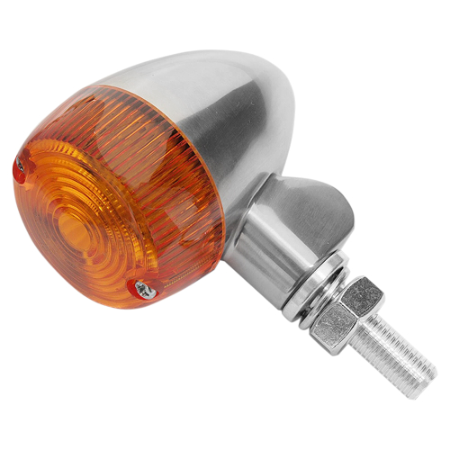 K&S Technologies - K&S Technologies Polished Aluminum Marker LED Lights - Round #1 with Amber Lens - Three Wire - 26-8323