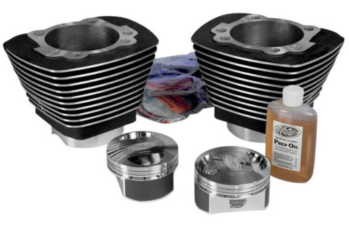 Revolution Performance - Revolution Performance Bolt-On Big Bore Kit (1250cc Flat Top) - Bore 3.563in. - 10.5:1 Compression - Black/Highlighted Fins - 201-420W