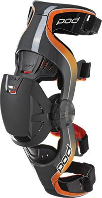 POD - POD K1 Youth Knee Braces - Pair - K1013-230-YM - Gray/Orange - Medium