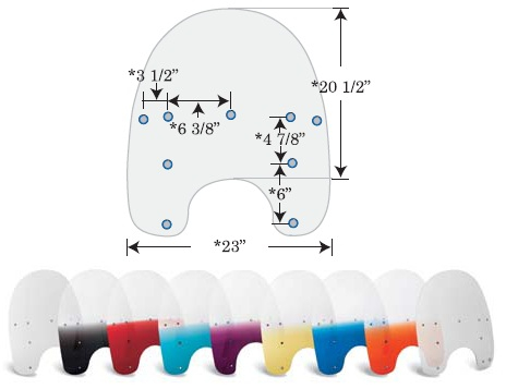 Memphis Shades - Memphis Shades Replacement Plastic for HD Detachable King Size Windshield - 19in. - Gradient Yellow - MEP6365