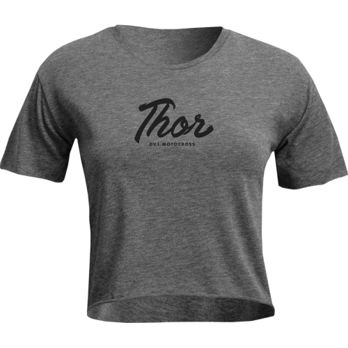 Thor - Thor Script Womens Crop T-Shirt - 3031-4105 - Charcoal - X-Large