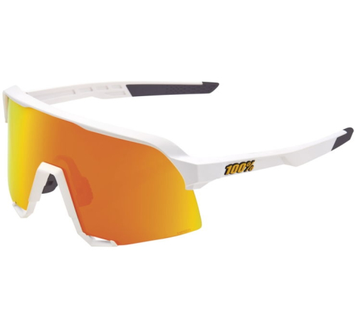 100% - 100% S3 Performance Sunglasses - 60005-00009 - Soft Tact White / Red Lens - OSFM