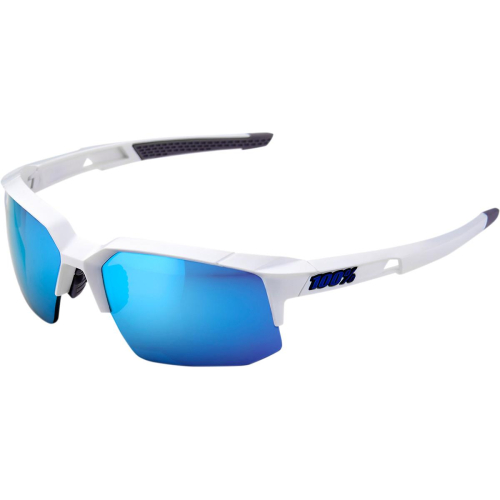 100% - 100% Speedcoupe Sunglasses - 61031-000-75 - White/Blue Mirror Lens