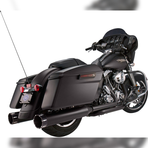 S&S Cycle - S&S Cycle MK45 4-1/2in. Performance Muffler - Black with Black/Machined Tracer End Caps - 550-0625