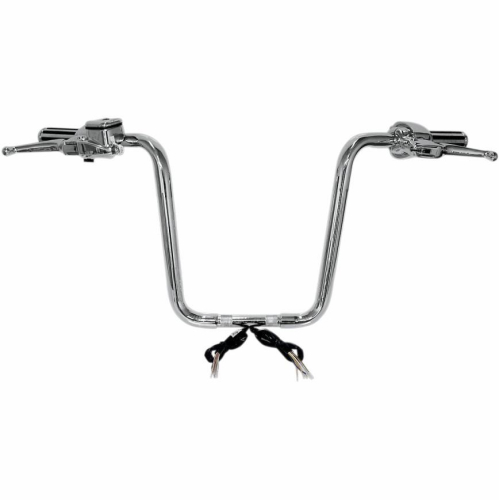 Paughco - Paughco 1-1/4in. Preassembled Standard Ape Hanger Handlebar Kit - 14in. - Chrome - 183014