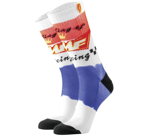 FMF Racing - FMF Racing King of Racing Socks - HO20194907-WBL-OS - White/Blue - OSFM
