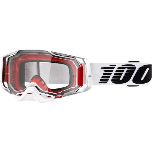 100% - 100% Armega Lightsaber Goggles - 50700-355-02 - Lightsaber White/Black / Clear Lens - OSFM