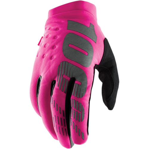 100% - 100% Brisker Womens Gloves - 11016-263-09 - Pink/Black - Medium