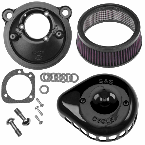 S&S Cycle - S&S Cycle Mini Teardrop Stealth Air Cleaner Kit - Gloss Black - 170-0440