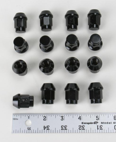 Douglas Wheel Tire - Douglas Wheel Tire Lug Nuts - 10mm x 1.25mm - Tapered - Black - 952-90BK