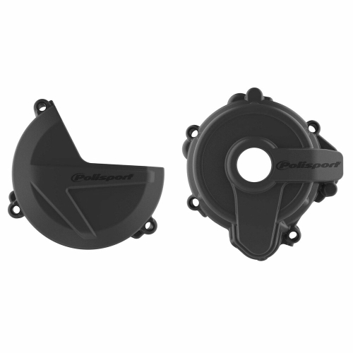 Polisport - Polisport Clutch/Ignition Cover Kit - Black - 91004