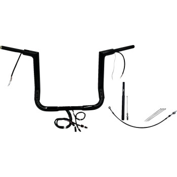 Fat Baggers, Inc. - Fat Baggers, Inc. 1-1/2in. Plug and Play EZ Install Flat Top Handlebar Kit - Black - 612014-B