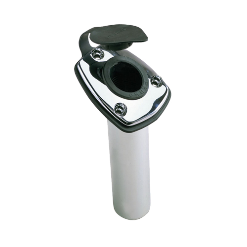 Perko - Perko Fishing Rod Holder - 65&deg; Angled Flush Mount - Chrome Plated Zinc