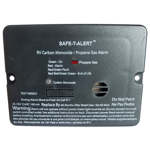 Safe-T-Alert - Safe-T-Alert Combo Carbon Monoxide Propane Alarm - Surface Mount - Mini - Black