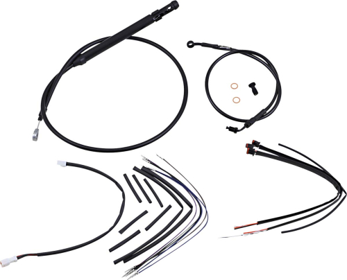 Burly Brand - Burly Brand Handlebar Cable/Line Install Kits - Black - B30-1256